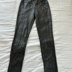Stretchy Black Faux Leather pants